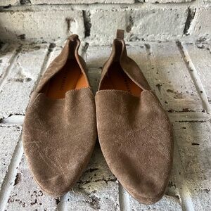 Lucky Brand Tan Suede Slip-Ons